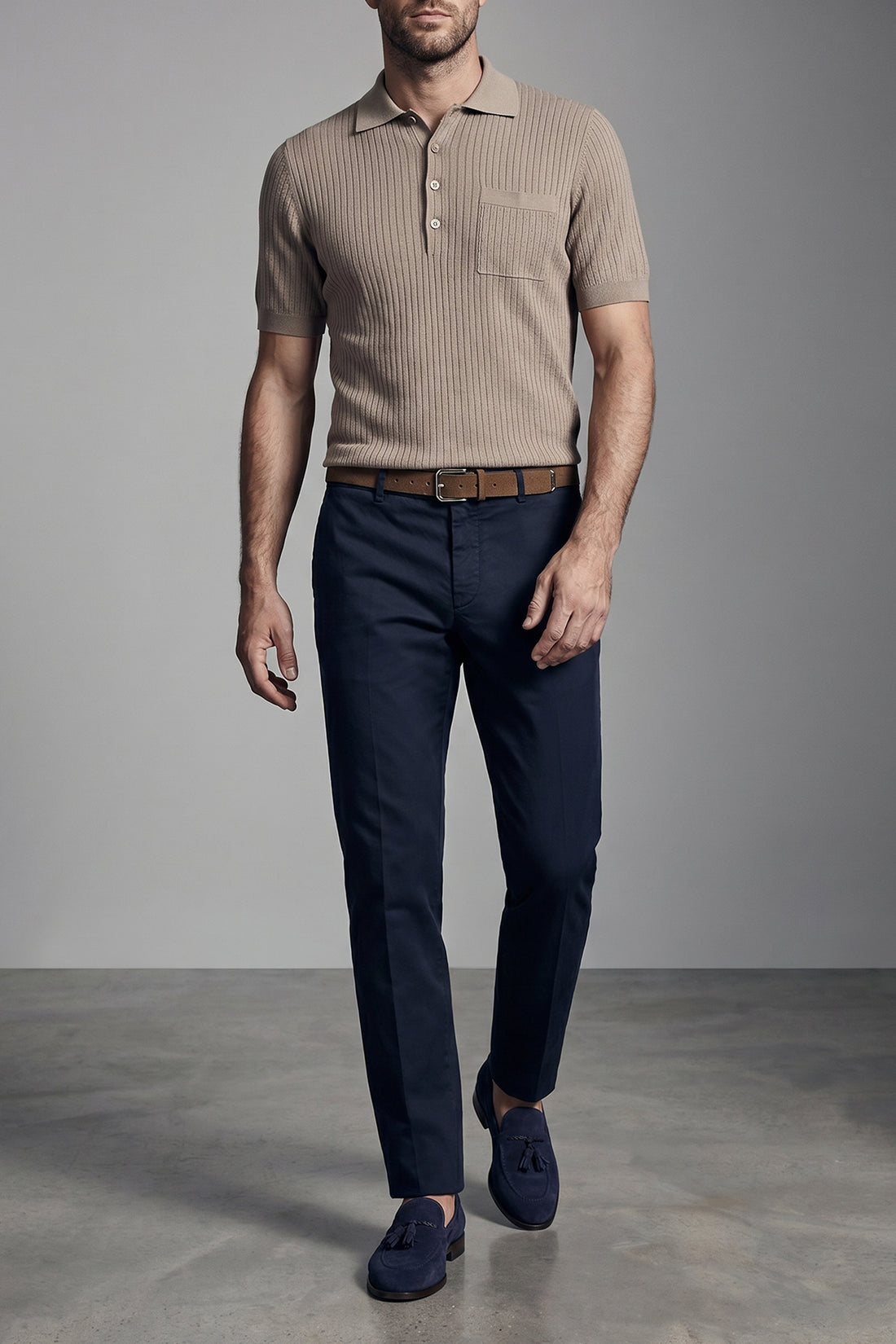 BRUNELLO CUCINELLI 105 cm inverted leather belt