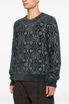 fluffy monogram fluffy-effect wool blend sweater