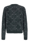 fluffy monogram fluffy-effect wool blend sweater