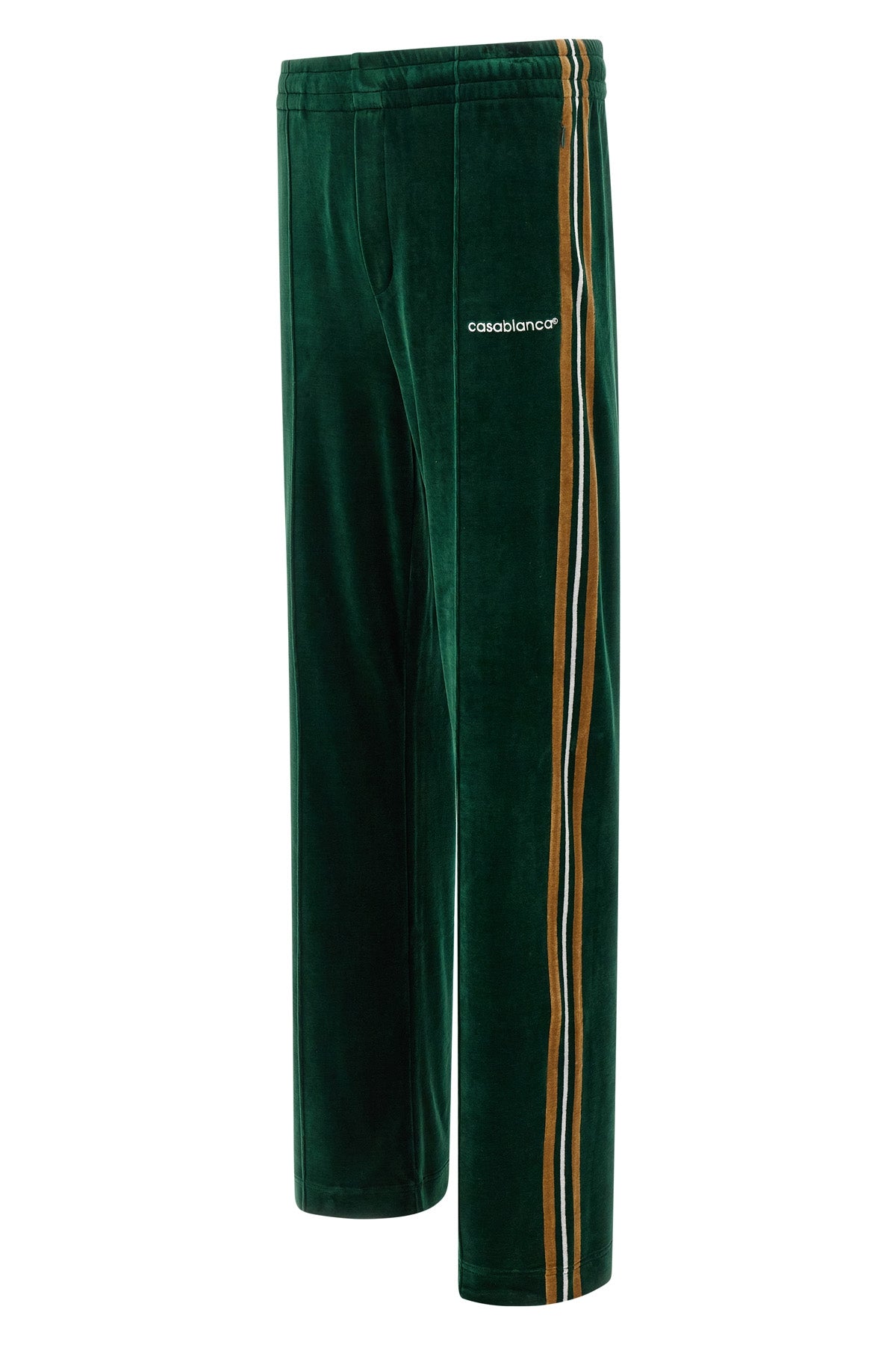 casablanca velour soft cotton velvet track pants