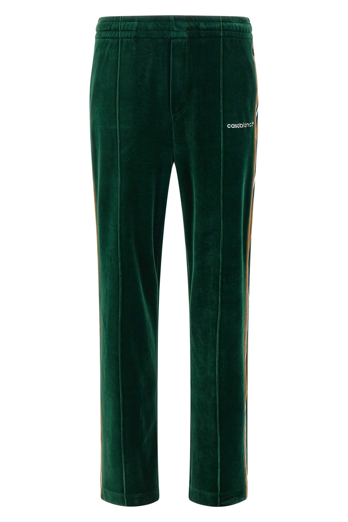 casablanca velour soft cotton velvet track pants