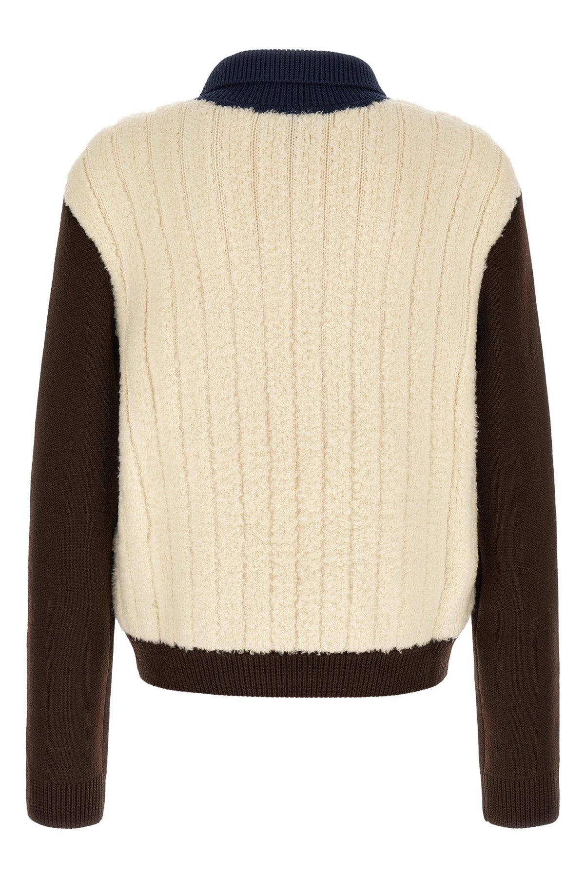 the casablanca café culture jacket features a hybrid construction that