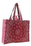 cabas maxi shopping bag in quilted and padded cotton