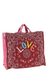 cabas maxi shopping bag in quilted and padded cotton