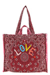cabas maxi shopping bag in quilted and padded cotton