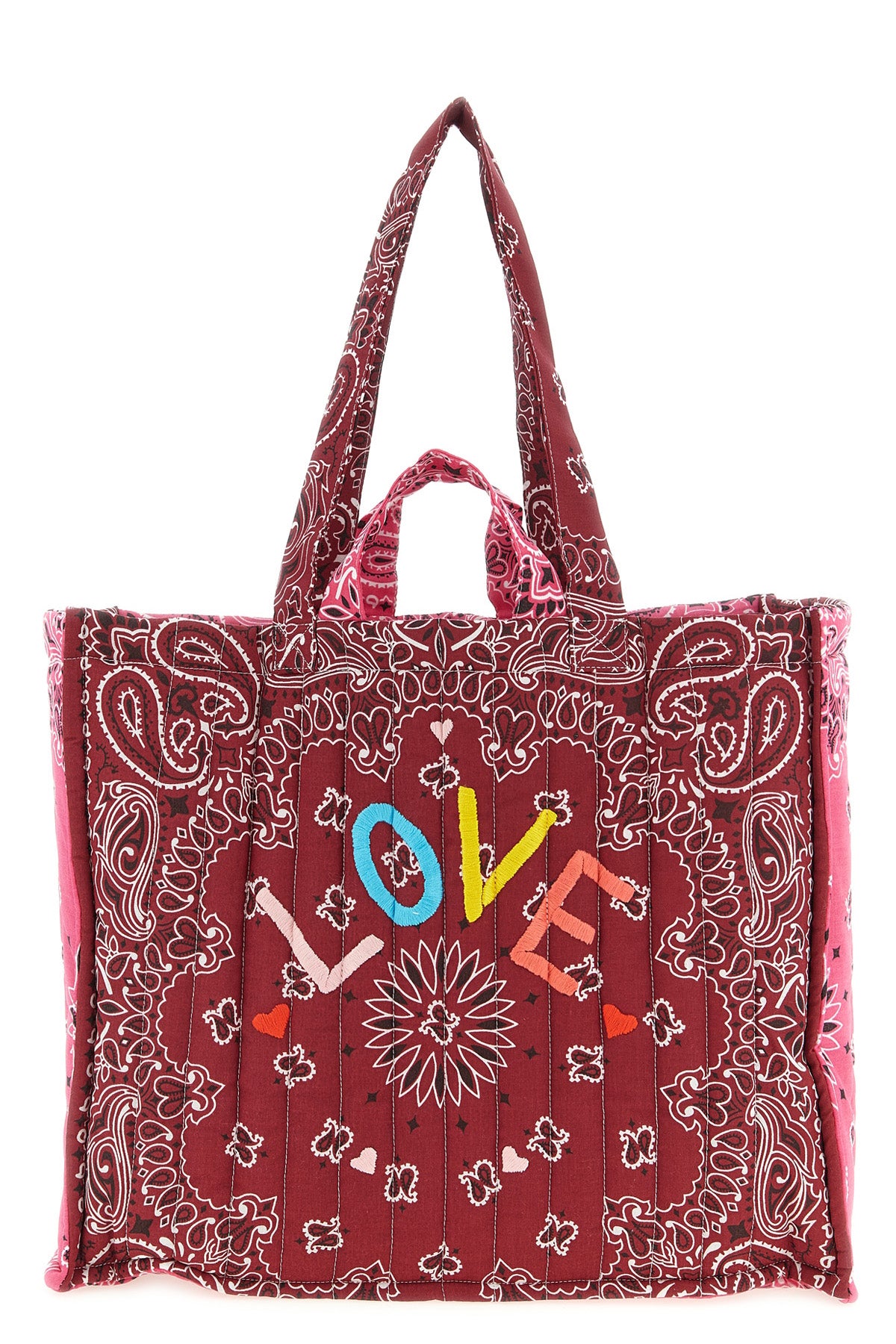cabas maxi shopping bag in quilted and padded cotton
