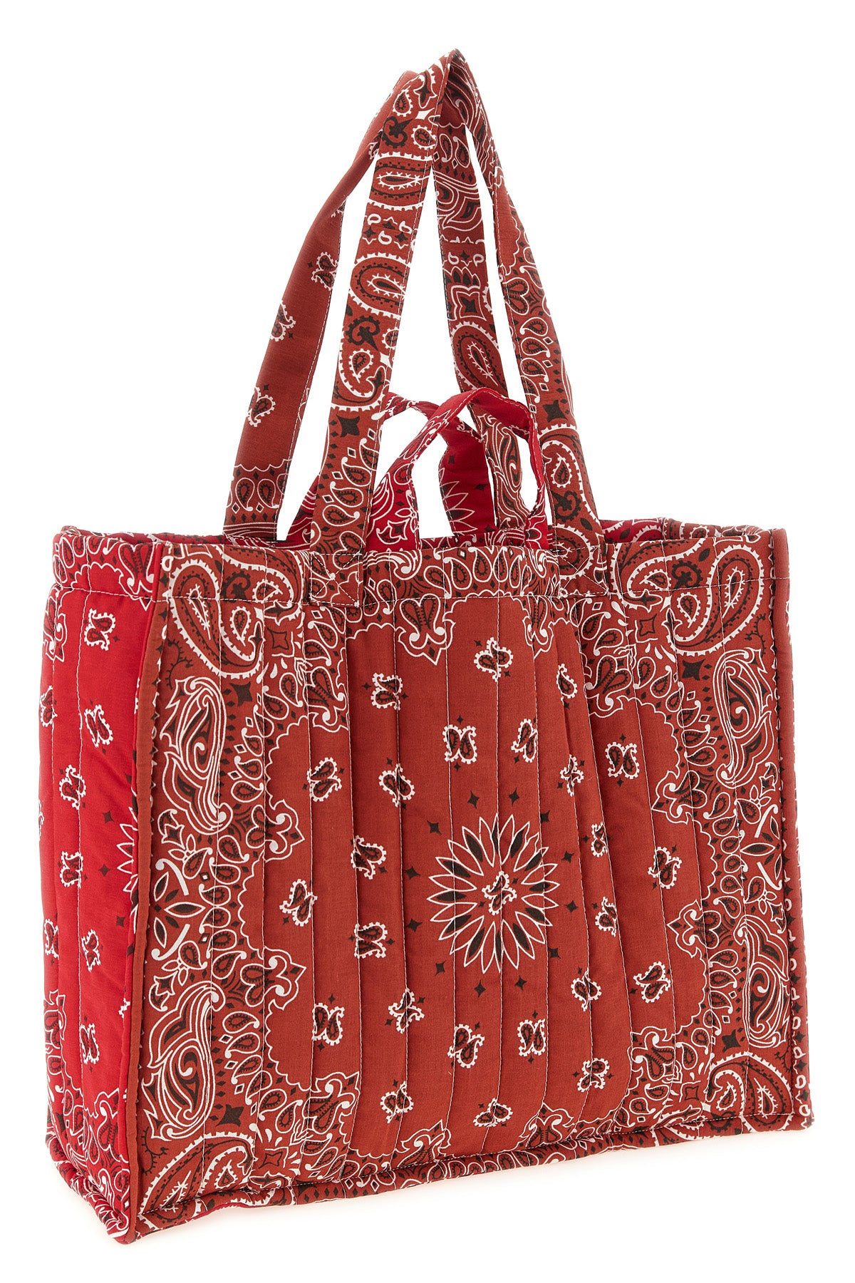 cabas maxi shopping bag in quilted and padded cotton