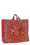 cabas maxi shopping bag in quilted and padded cotton