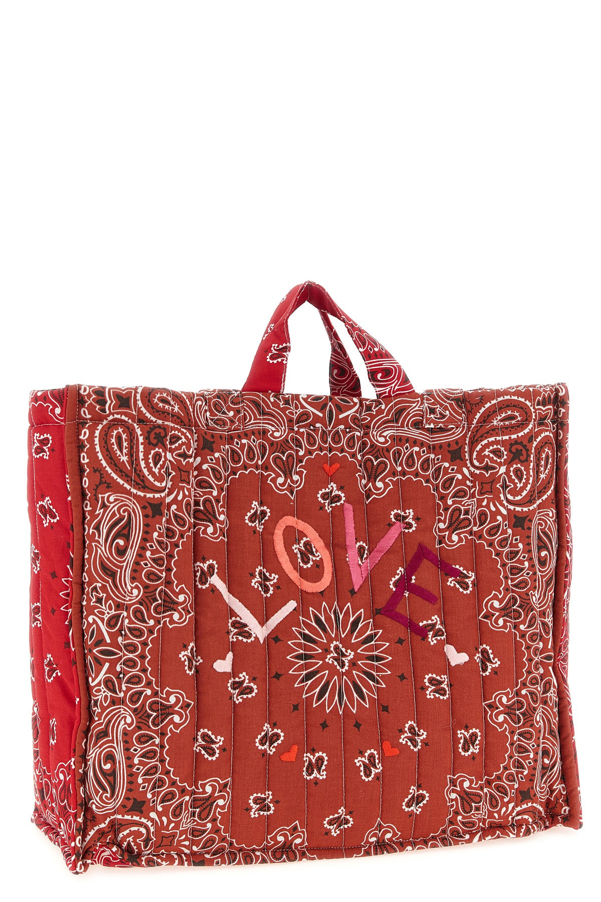 cabas maxi shopping bag in quilted and padded cotton