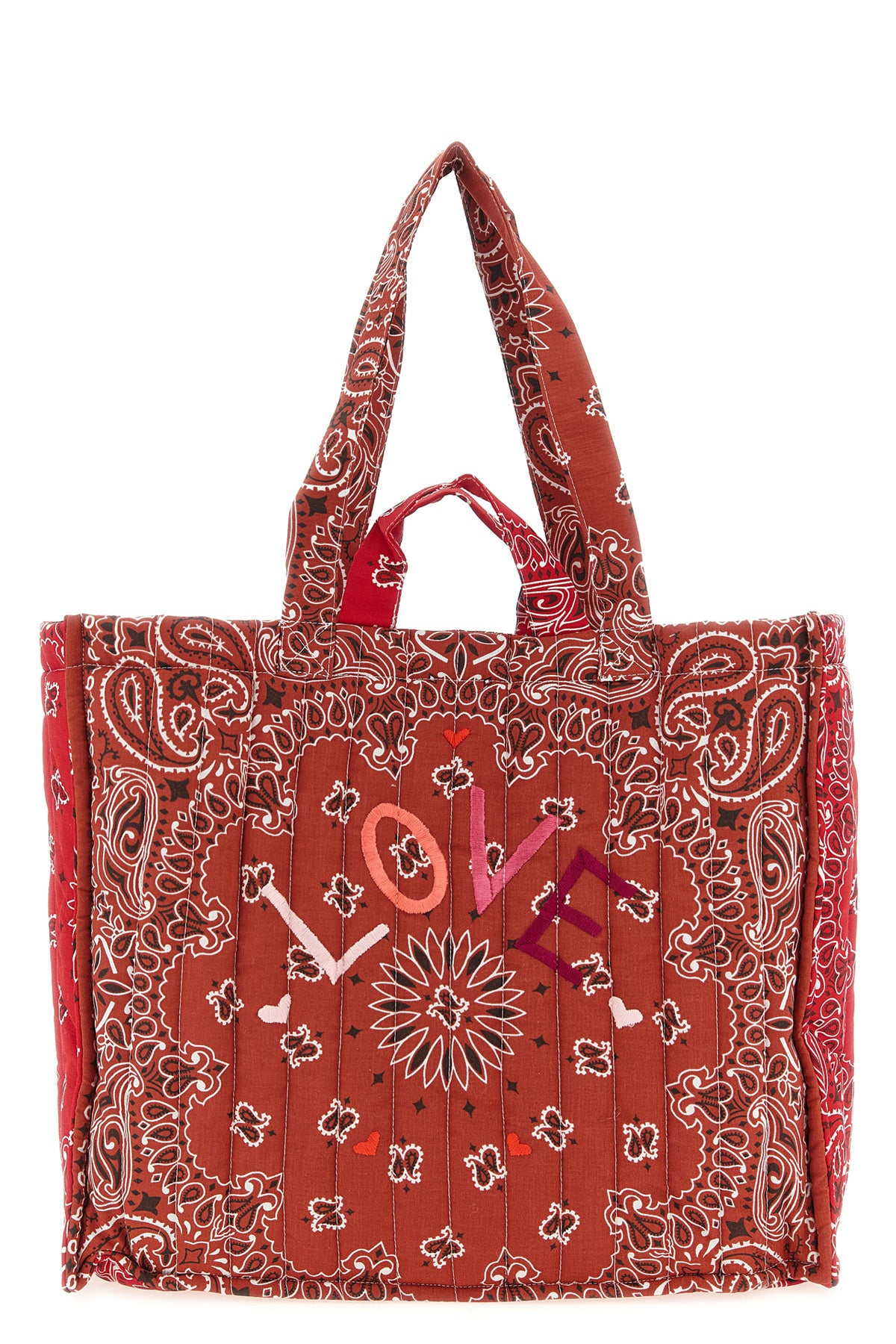 cabas maxi shopping bag in quilted and padded cotton