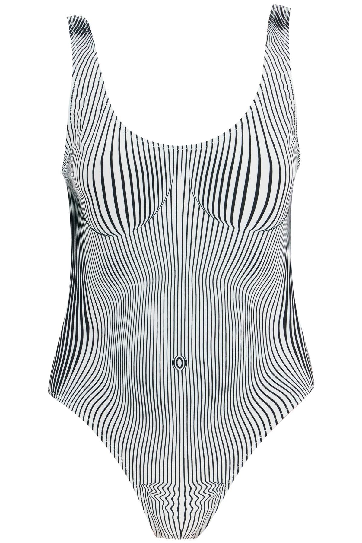 one-piece swimsuit with body morphing