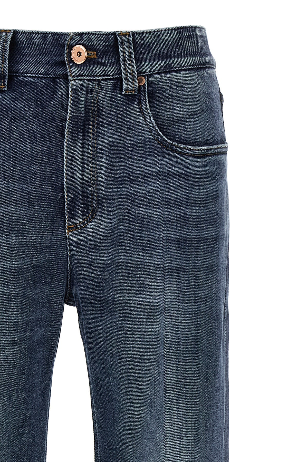 contemporary loose lightweight stonewashed cotton denim jeans