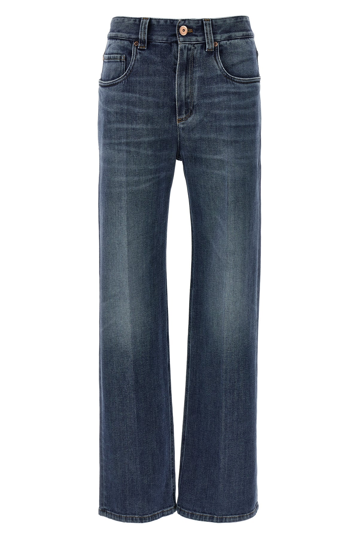 contemporary loose lightweight stonewashed cotton denim jeans