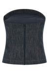 sleeveless cotton denim top