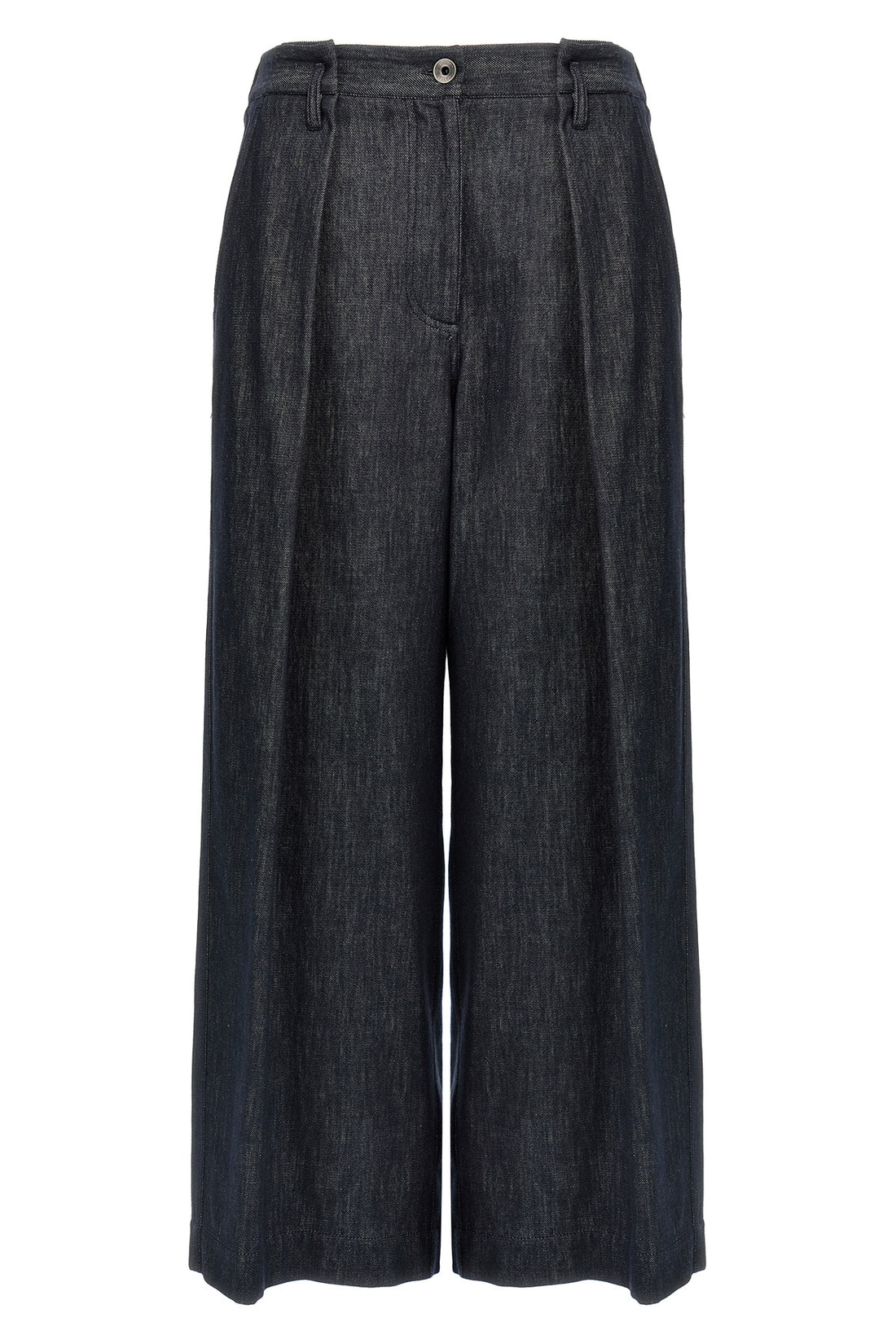 BRUNELLO CUCINELLI L a-line pleated denim-effect twill pants