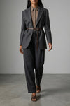 single-breasted virgin wool and cashmere mélange blend blazer