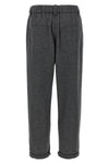 melange wool and cashmere blend trousers