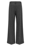 virgin wool and cashmere mélange blend trousers