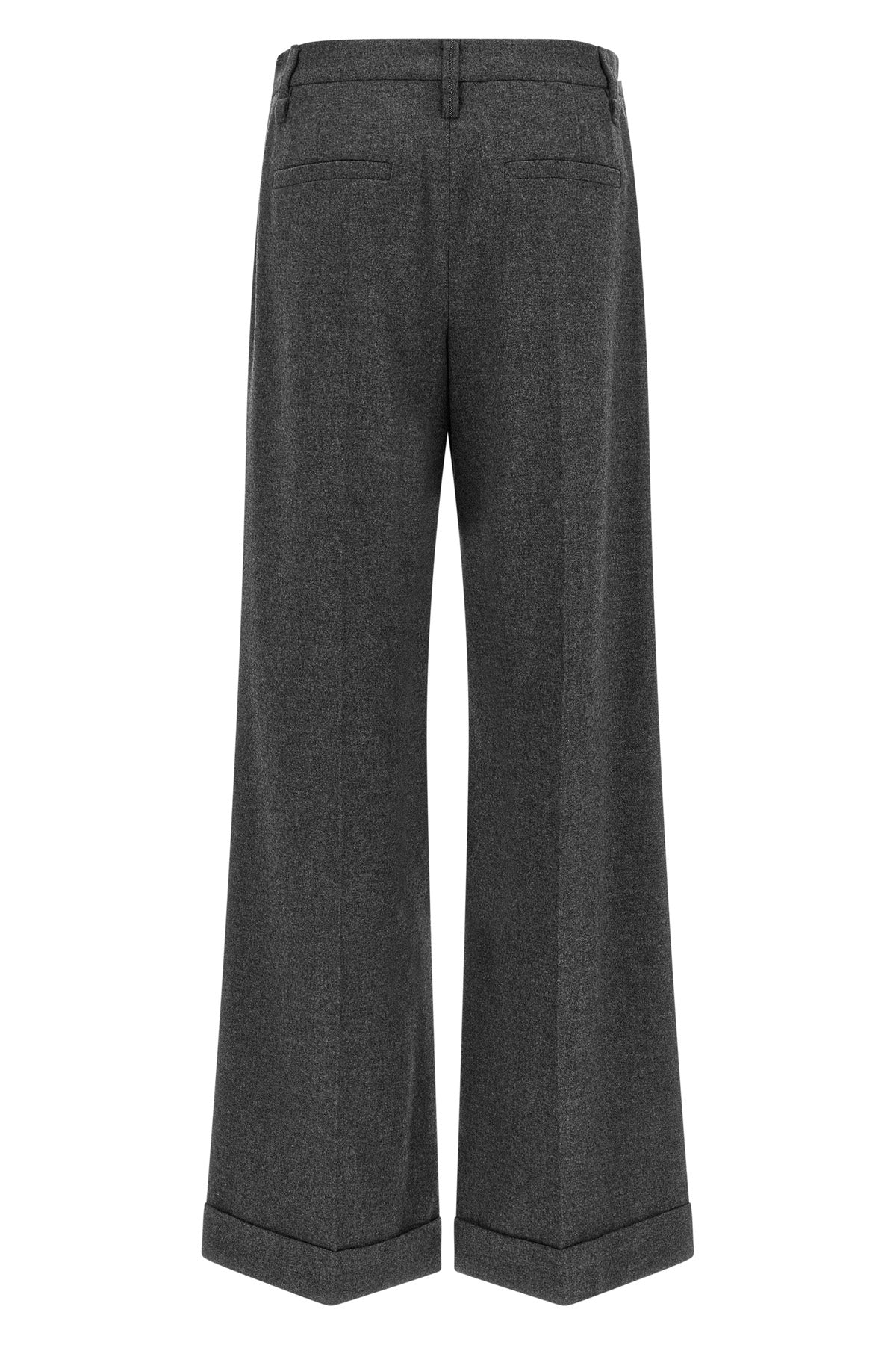 virgin wool and cashmere mélange blend trousers