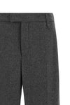virgin wool and cashmere mélange blend trousers
