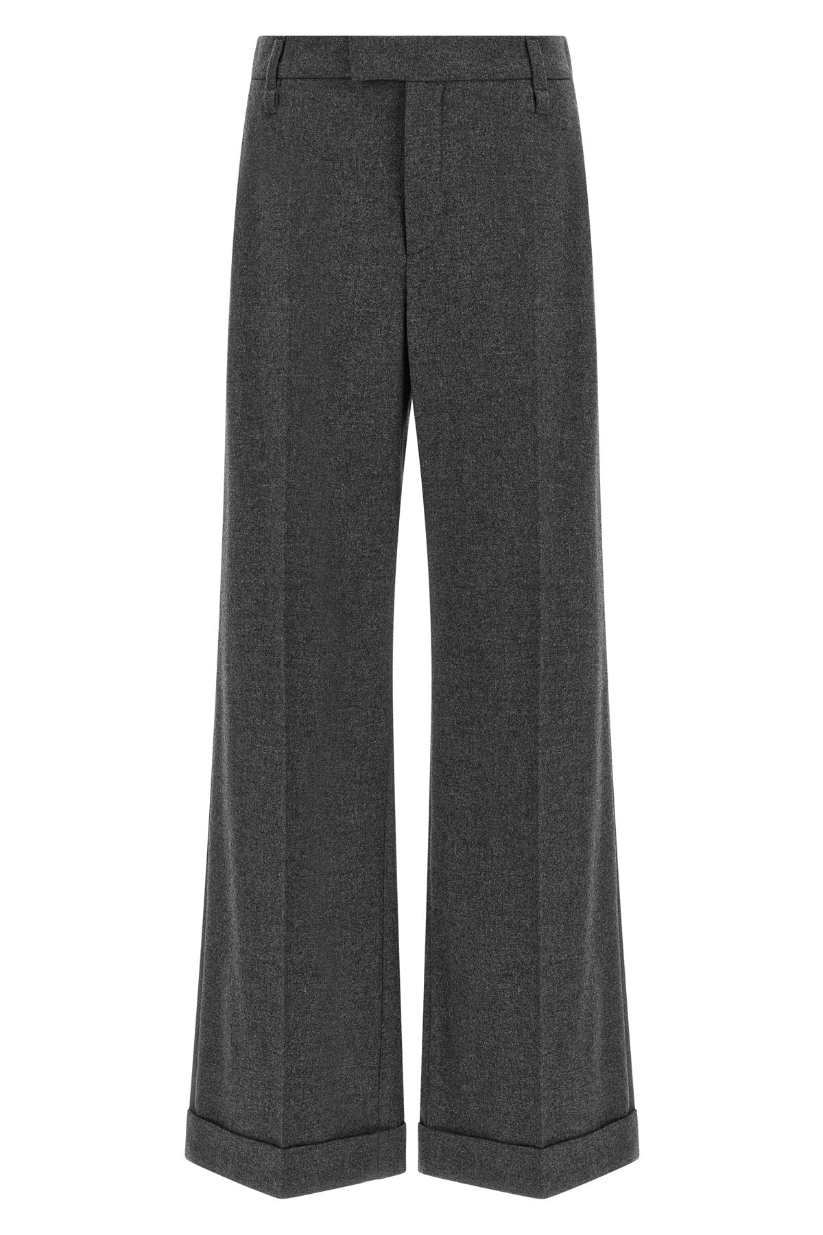 virgin wool and cashmere mélange blend trousers