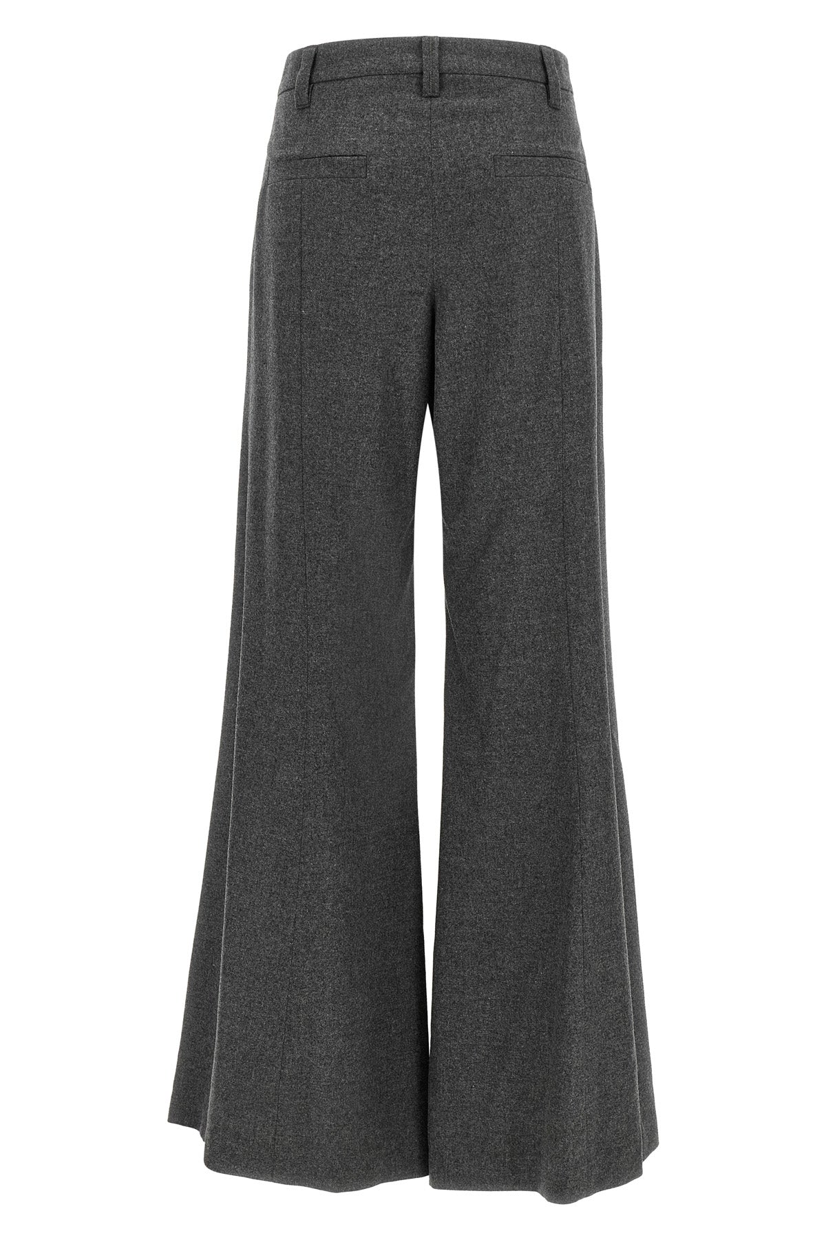 brunello cucinelli wide flare trousers represent a masterpiece of sartorial pr