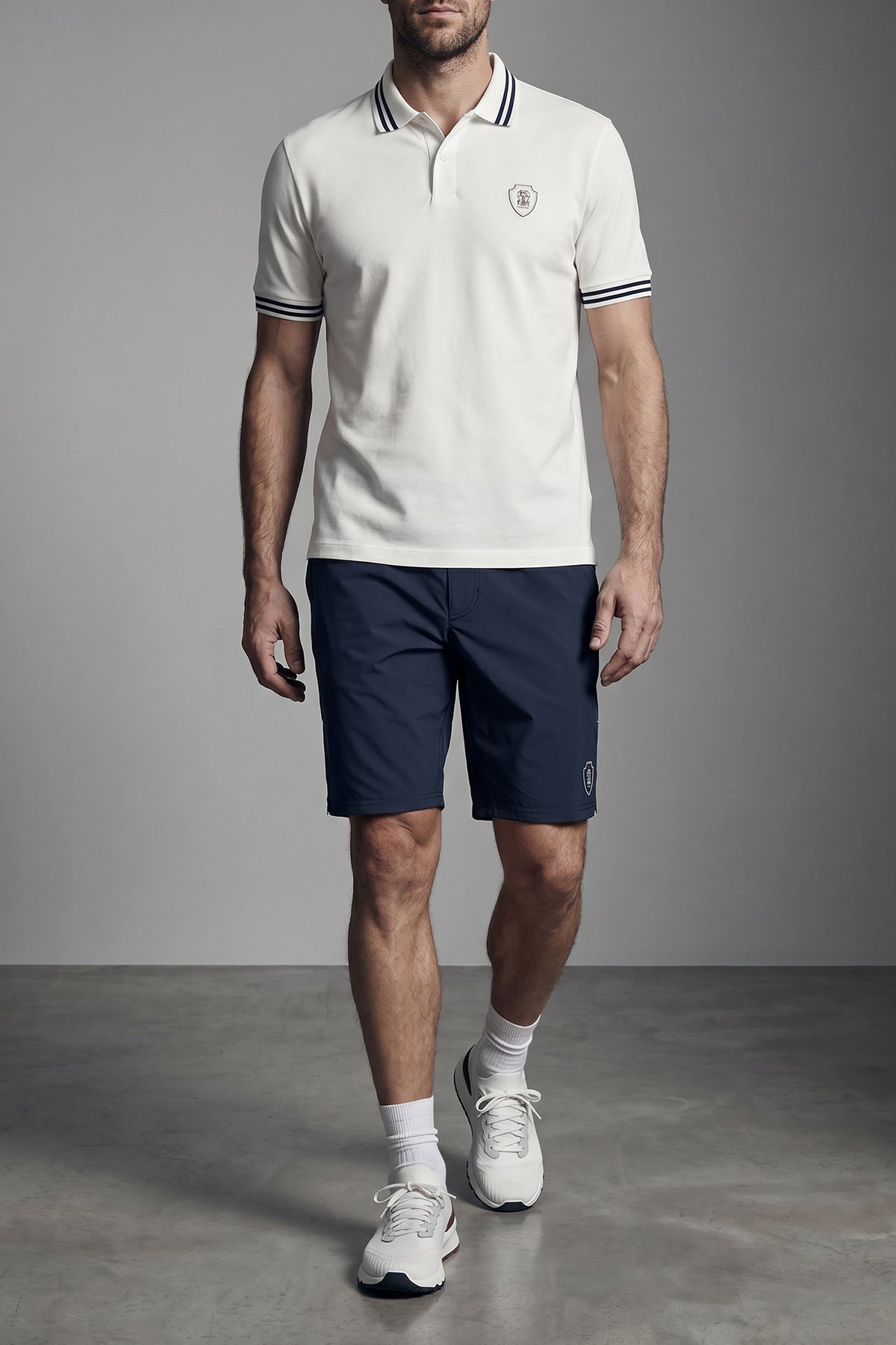 tennis nylon bermuda shorts