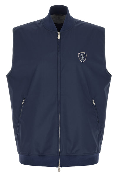 breathable and water-repellent nylon vest