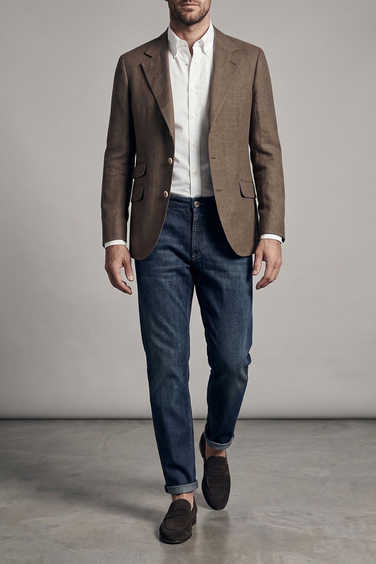 cavallo single-breasted deconstructed linen blazer