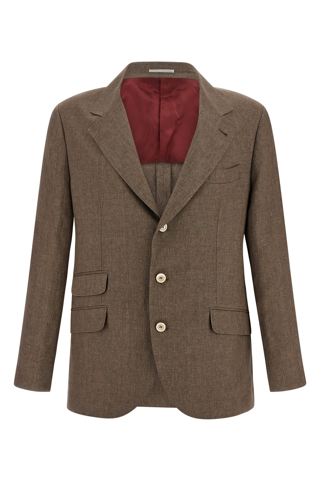 BRUNELLO CUCINELLI 50 cavallo single-breasted deconstructed linen blazer