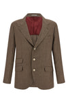 cavallo single-breasted deconstructed linen blazer