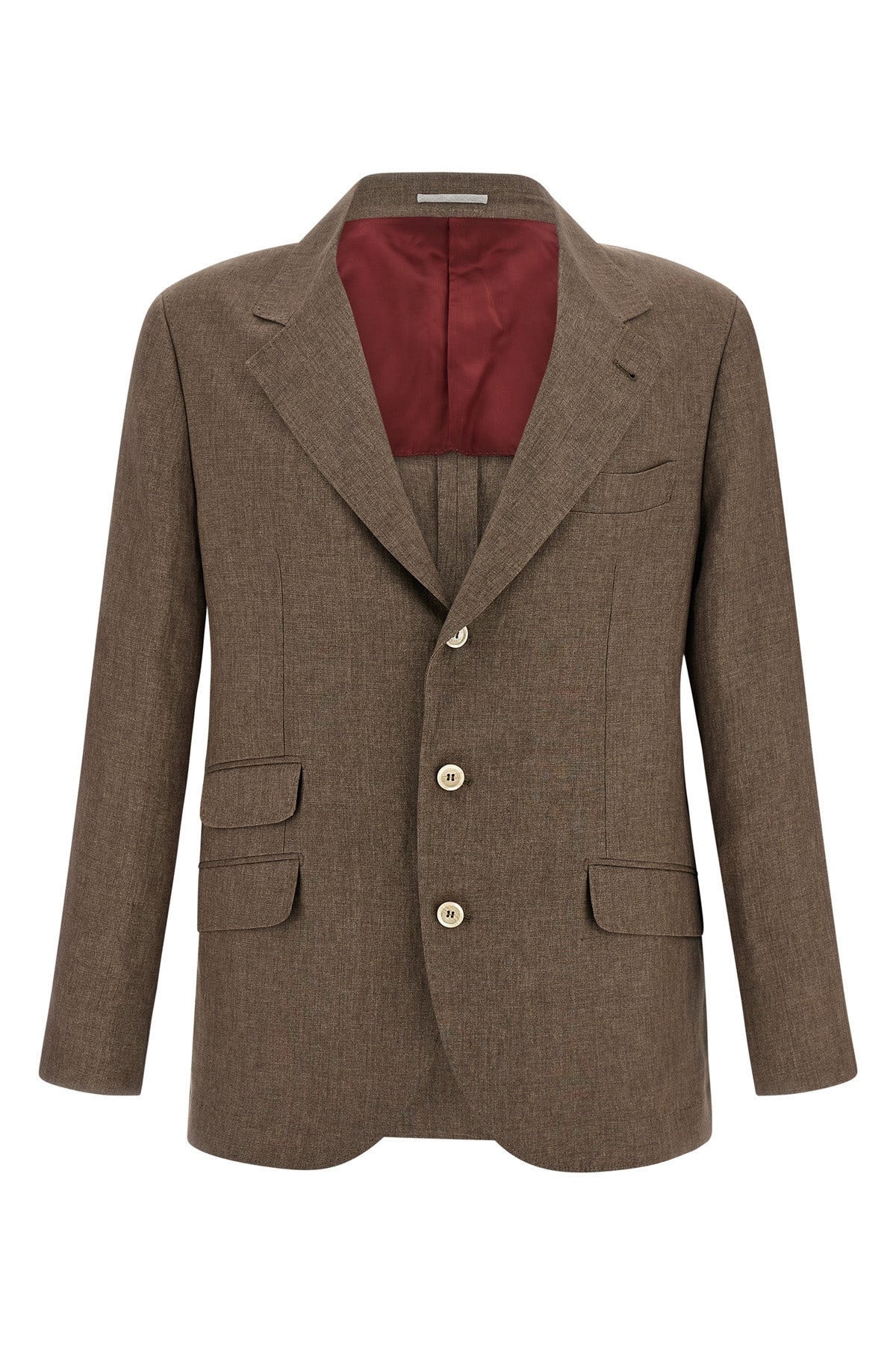 cavallo single-breasted deconstructed linen blazer