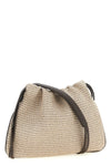 bc duo pouch in raffia-effect cotton blend