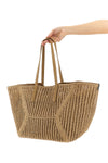 bc duo large shoulder bag in woven raffia