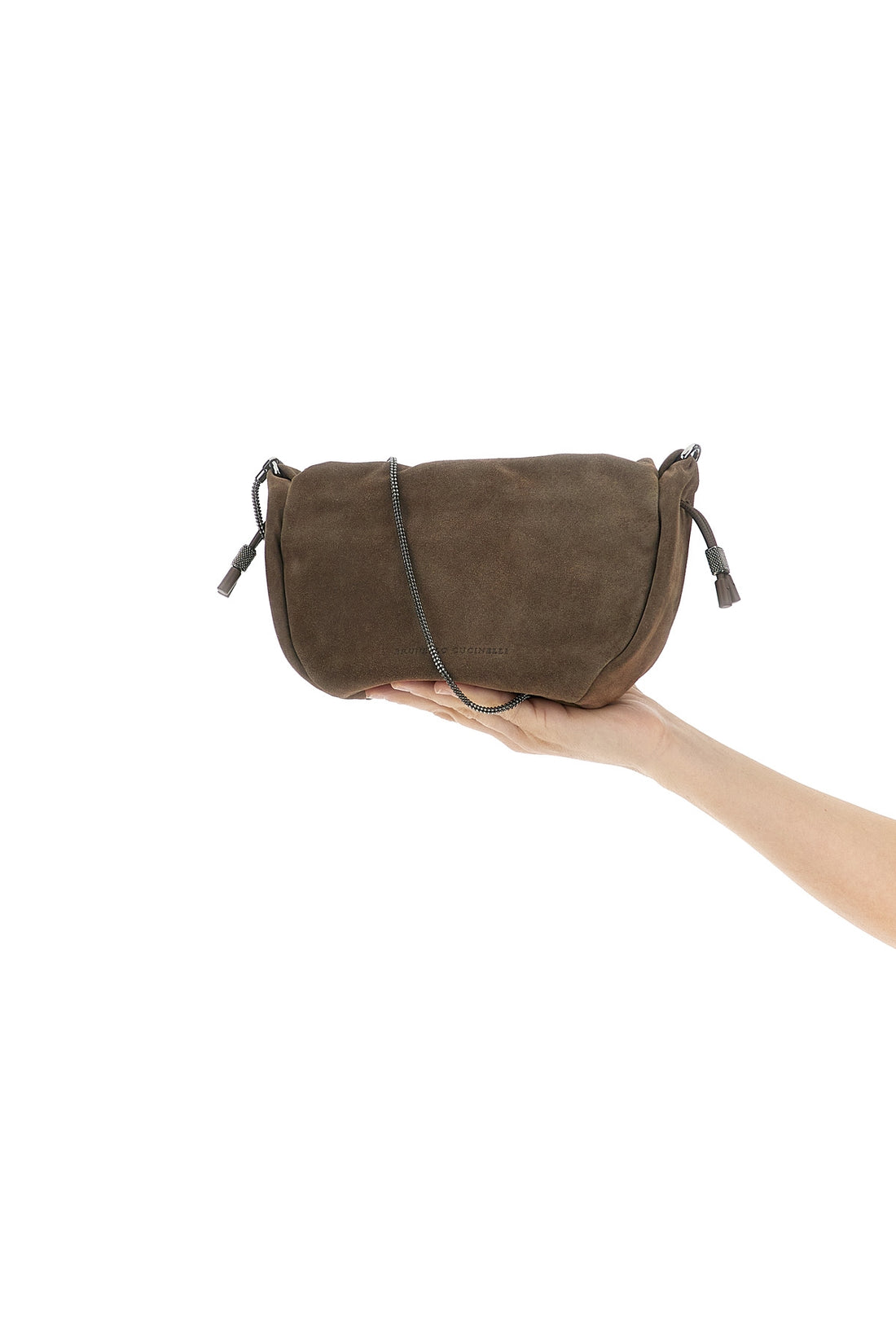BRUNELLO CUCINELLI OS bucket mellow suede mini crossbody bag