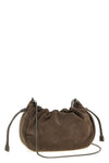 bucket mellow suede mini crossbody bag