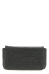 precious leather clutch bag entirely embroidered in monile