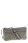 precious leather clutch bag entirely embroidered in monile