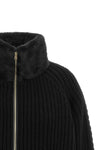 the herno maglia collo alto wool cardigan redefines the codes of knitwear throug