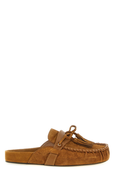 the sabot-style moccasins by isabel marant malvin redefines the codes of flat fo