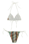 caperdoni zigzag knit lurex bikini