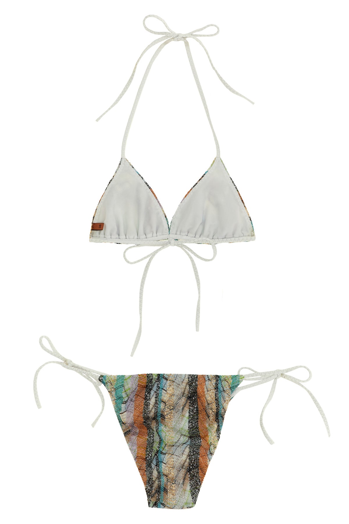 caperdoni zigzag knit lurex bikini