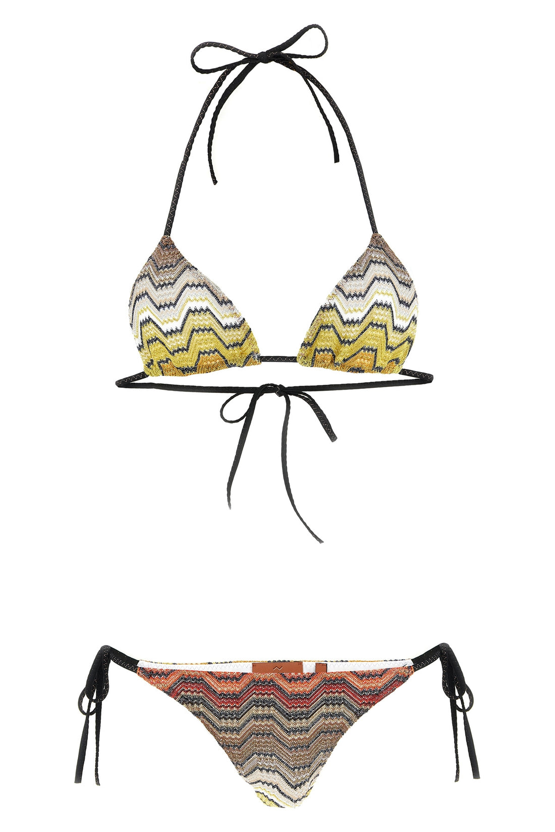 MISSONI 38 raschel lamé viscose blend bikini
