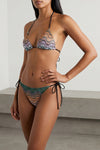raschel lamé viscose blend bikini