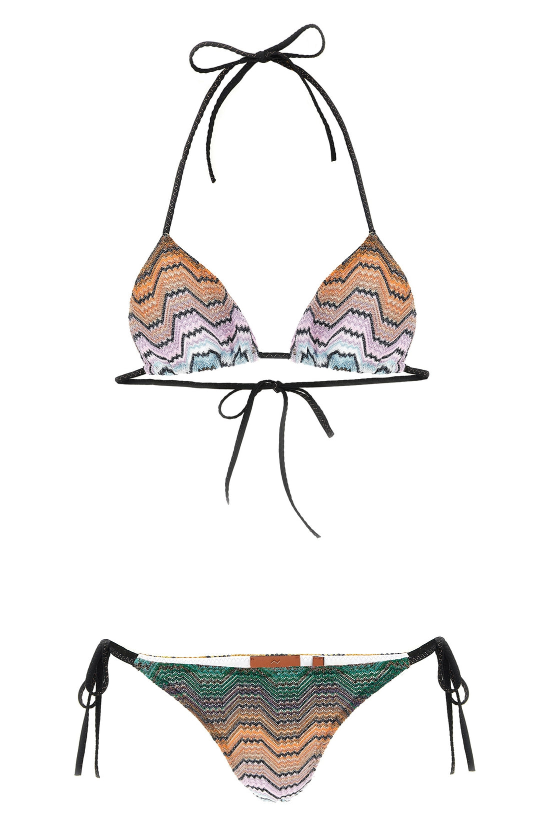 MISSONI 38 raschel lamé viscose blend bikini