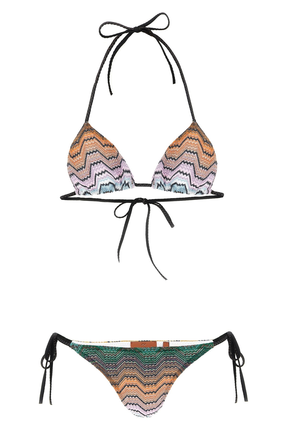 raschel lamé viscose blend bikini