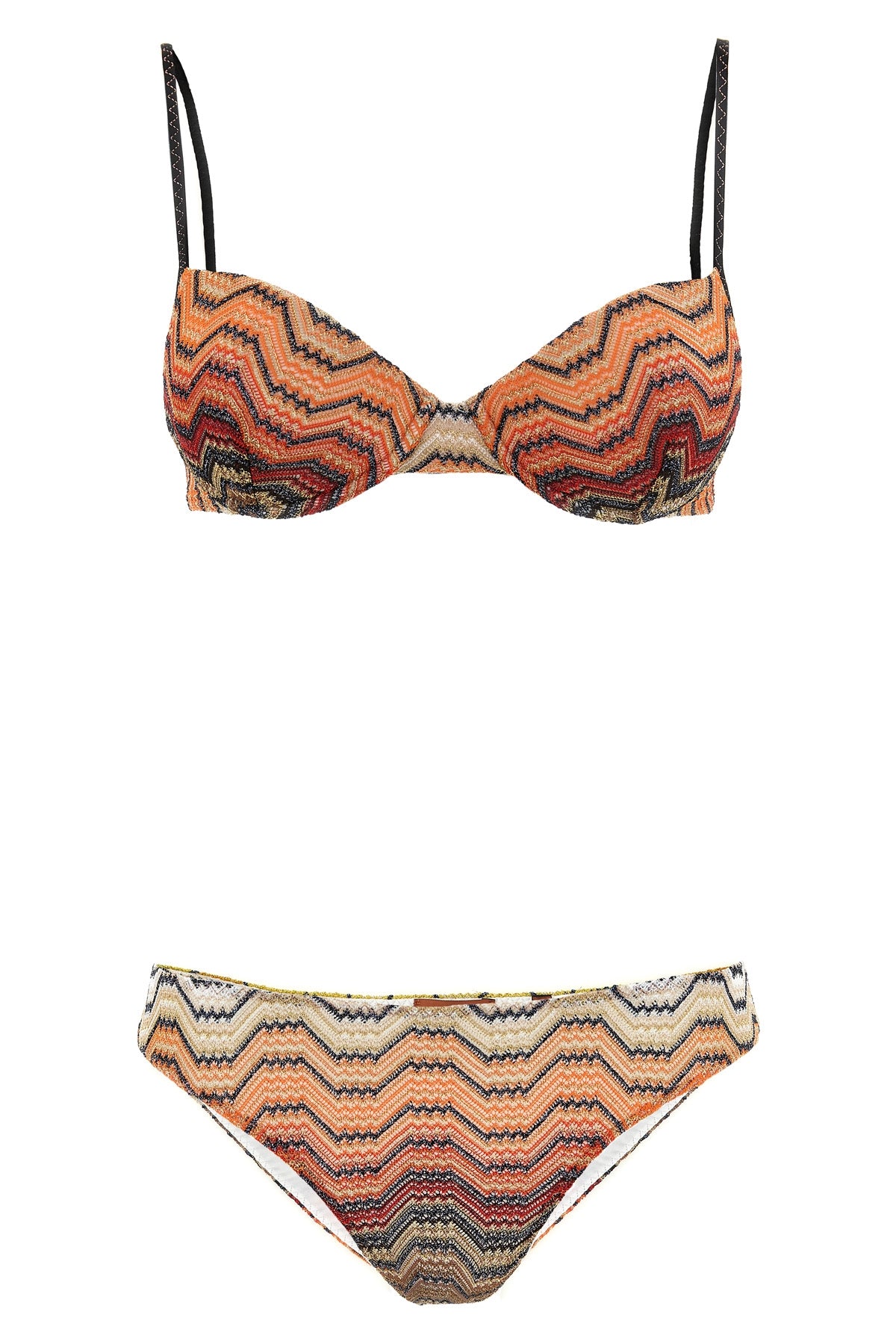 the missoni balcony bikini embodies knitwear excellence through a structured sil