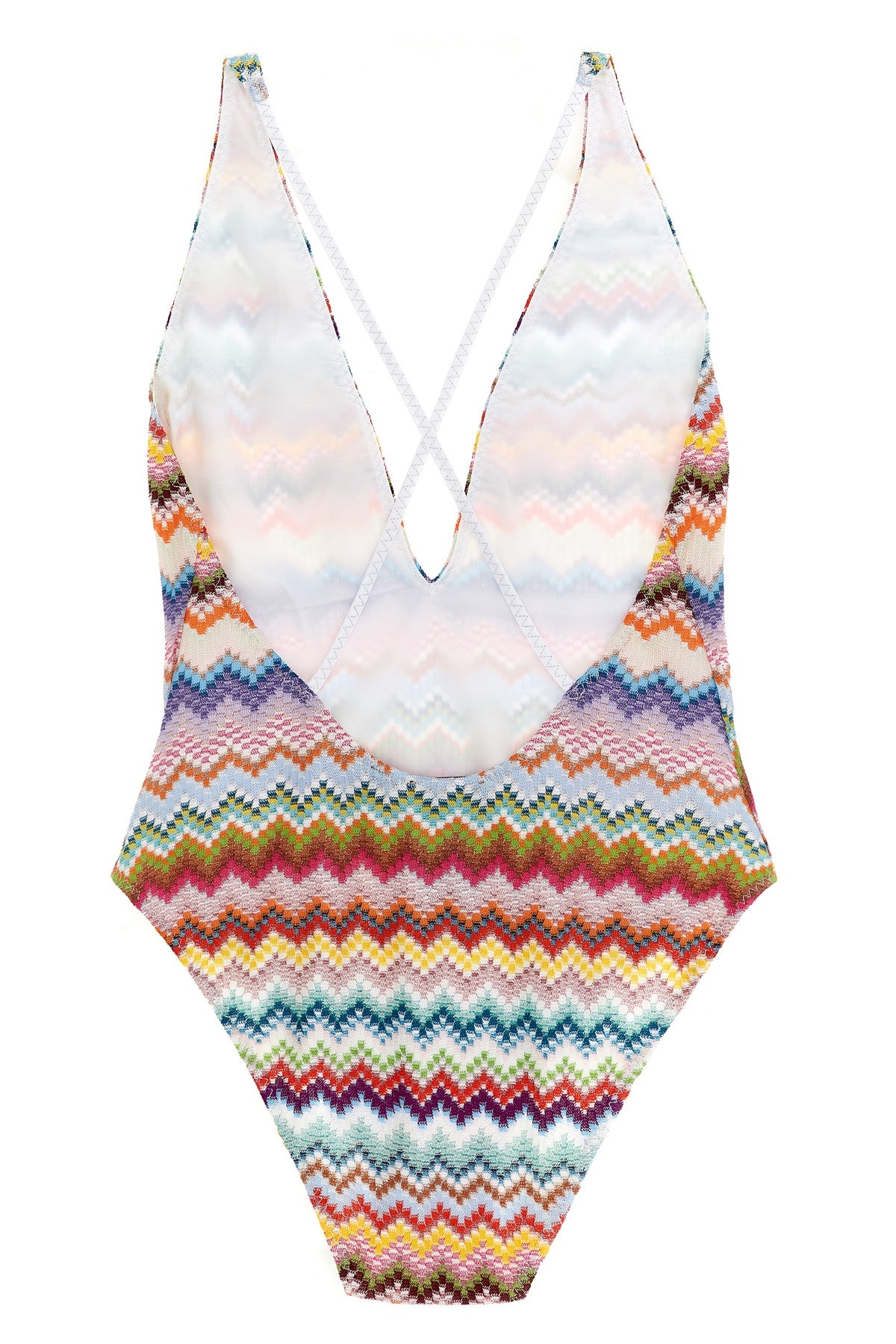 lamé viscose one-piece swimsuit