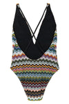 lamé viscose one-piece swimsuit