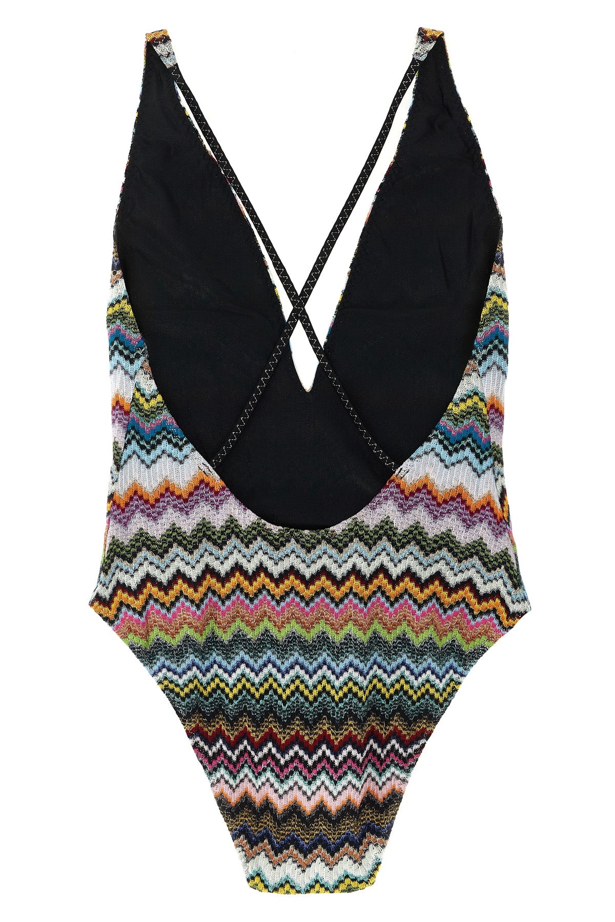 lamé viscose one-piece swimsuit